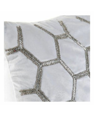 Cushion DKD Home Decor Velvet Geometric (45 x 45 cm)