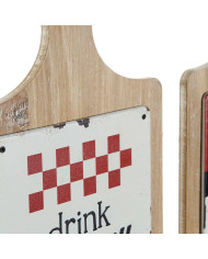 Hat stand DKD Home Decor Red Wood Metal (2 pcs) (21 x 5 x 45 cm)