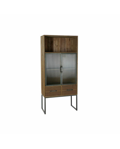 Cupboard DKD Home Decor Black Wood Metal Crystal (70 x 34.5 x 160 cm)