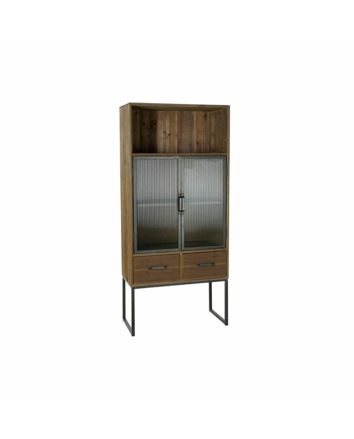 Cupboard DKD Home Decor Black Wood Metal Crystal (70 x 34.5 x 160 cm)
