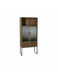 Cupboard DKD Home Decor Black Wood Metal Crystal (70 x 34.5 x 160 cm)