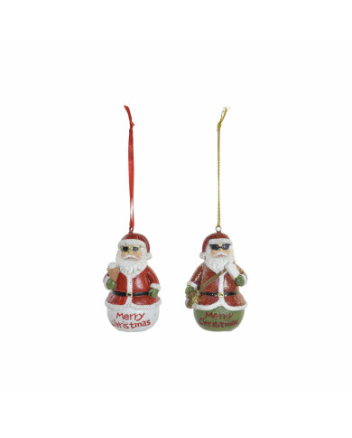 Hanging decoration DKD Home Decor Christmas Resin (2 pcs) (4.5 x 3 x 7 cm)