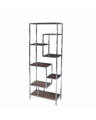 Shelves DKD Home Decor Silver Steel MDF Wood (80 x 40 x 200 cm)