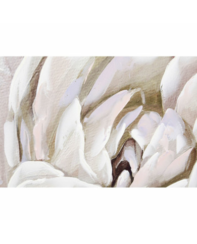 Canvas DKD Home Decor Canvas MDF Wood 80 x 3 x 80 cm Flower