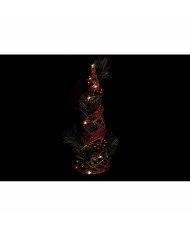 Christmas Tree DKD Home Decor Red Green Golden 16 x 16 x 41 cm Plastic (2 Units)