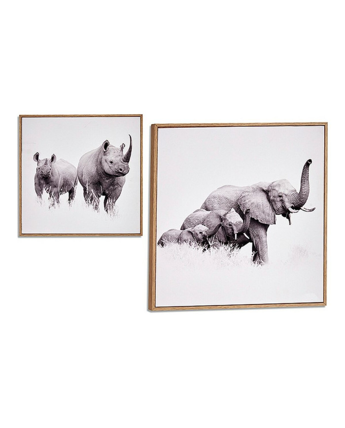 Painting Gift Decor Brown Particleboard 31 x 31 x 2 cm 31 x 2 x 31 cm With frame animals