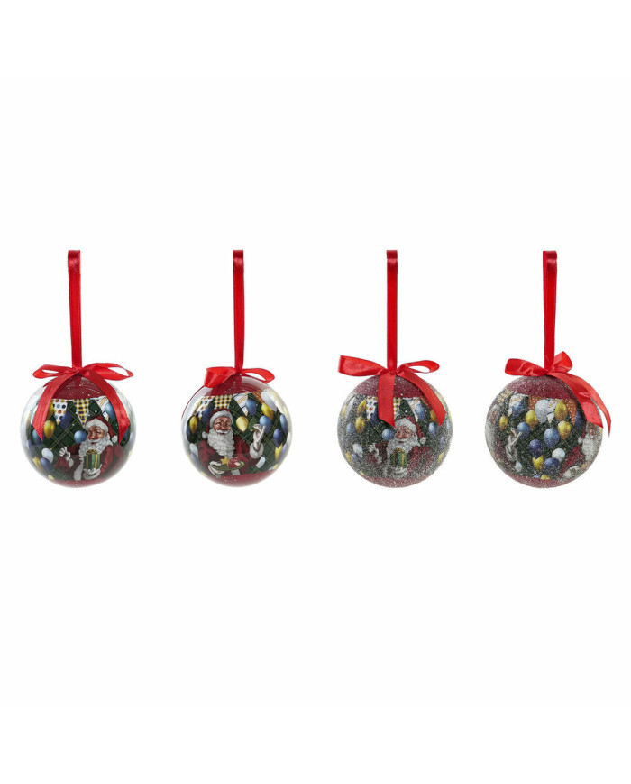 Christmas Baubles DKD Home Decor Father Christmas PVC (7 pcs) (7.5 x 7.5 x 12 cm)