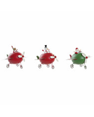 Christmas bauble DKD Home Decor Metal Reindeer (19 x 14 x 13 cm) (3 pcs)