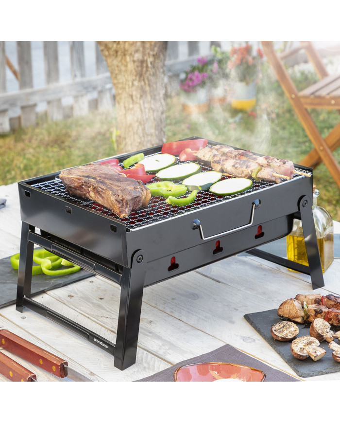 Folding Portable Barbecue for use with Charcoal BearBQ InnovaGoods