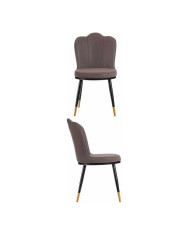Armchair Gift Decor Black Purple Golden 53 x 88 x 67 cm Shell