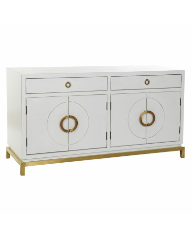 Sideboard DKD Home Decor Kamakura White Golden Metal Poplar 150 x 50 x 80 cm (150 x 50 x 80 cm)