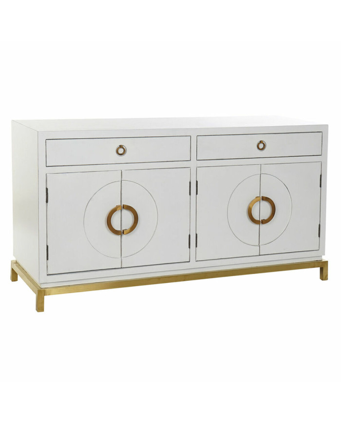 Sideboard DKD Home Decor Kamakura White Golden Metal Poplar 150 x 50 x 80 cm (150 x 50 x 80 cm)