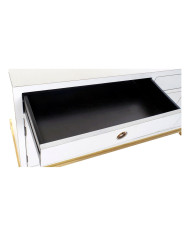 Sideboard DKD Home Decor Kamakura White Golden Metal Poplar 150 x 50 x 80 cm (150 x 50 x 80 cm)