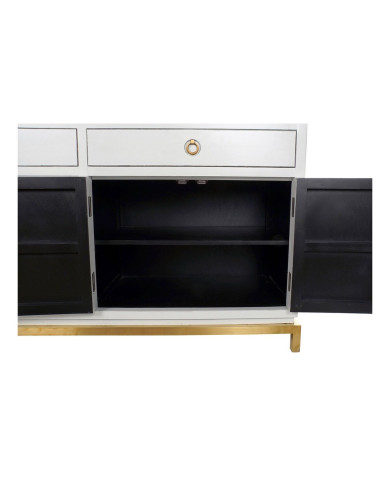 Sideboard DKD Home Decor Kamakura White Golden Metal Poplar 150 x 50 x 80 cm (150 x 50 x 80 cm)