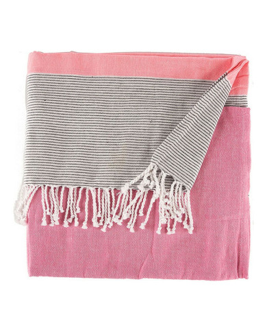 Multipurpose throw Gift Decor Pink 160 x 200 cm 40 x 9 x 8 cm Stripes