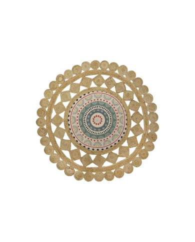 Carpet DKD Home Decor Brown Multicolour (150 x 150 x 0,75 cm)
