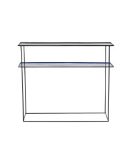 Set of furniture DKD Home Decor Blue Black 70 x 27 x 45 cm 40 x 27 x 45 cm 80 x 27 x 65 cm 80 x 27,5 x 65 cm