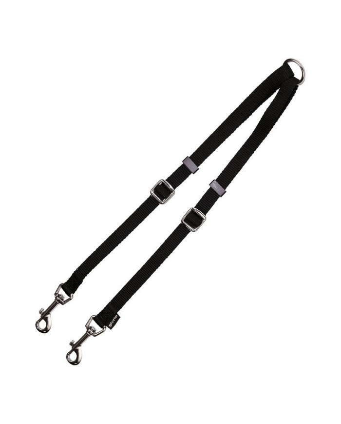 Coupling for 2-dog lead Gloria Black (1.6 x 35-56 cm) (1.6 x 35-56 cm)