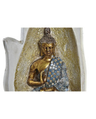 Decorative Figure DKD Home Decor Grey Golden Buddha Resin (10 x 7,2 x 20,9 cm) (2 Units)