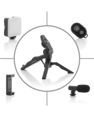 Vlogging Kit with Light, Microphone and Remote Control Plodni InnovaGoods 6 Pieces