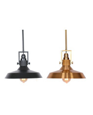 Ceiling Light DKD Home Decor Black Golden Metal 50 W (2 Units)