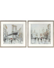 Canvas DKD Home Decor polystyrene Canvas 60 x 3 x 60 cm 63 x 3 x 63 cm
