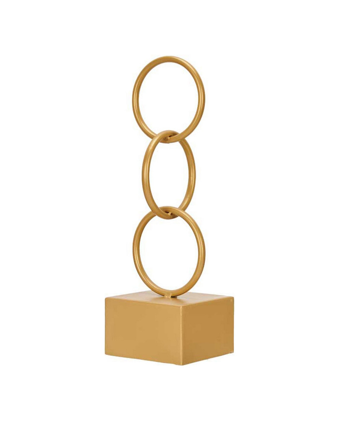 Decorative Figure Gift Decor Golden Rings 12,5 x 40,5 x 12,5 cm