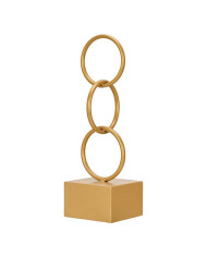 Decorative Figure Gift Decor Golden Rings 12,5 x 40,5 x 12,5 cm