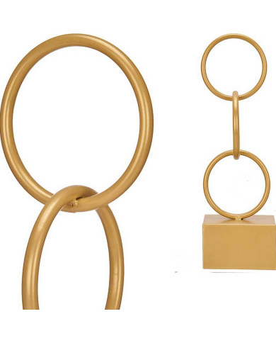 Decorative Figure Gift Decor Golden Rings 12,5 x 40,5 x 12,5 cm
