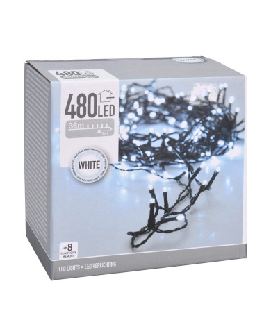 Wreath of LED Lights White (53 m)