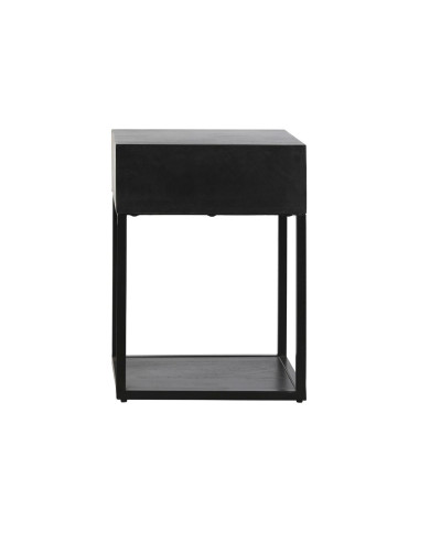 Nightstand DKD Home Decor Golden 35 x 40 x 55 cm Black Metal Wood