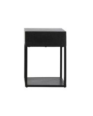 Nightstand DKD Home Decor Golden 35 x 40 x 55 cm Black Metal Wood