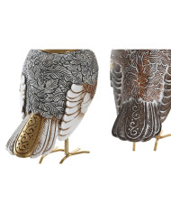 Decorative Figure DKD Home Decor Beige White Resin Bird Modern (12,5 x 7 x 16 cm) (2 Units)
