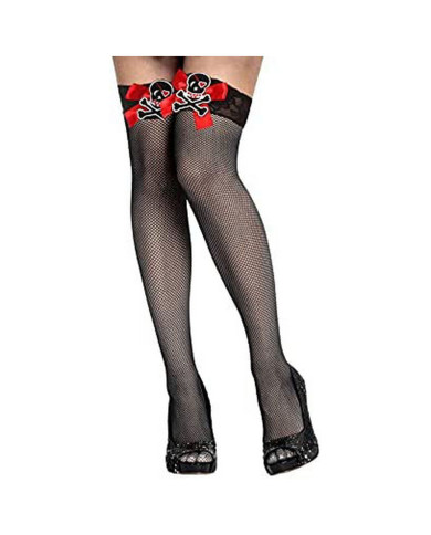Costume Stockings Pirate One size Black Pirate