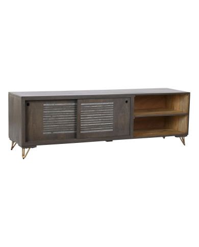 TV furniture DKD Home Decor Metal Brown Mango wood 160 x 40 x 50 cm