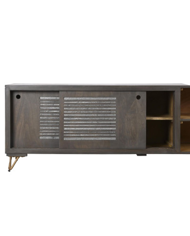 TV furniture DKD Home Decor Metal Brown Mango wood 160 x 40 x 50 cm