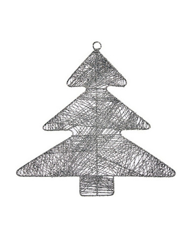 Christmas bauble Krist+ Silver Metal Plastic Christmas Tree 36,7 x 0,2 x 37,5 cm