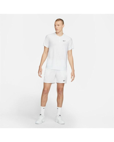 Men’s Short Sleeve Polo Shirt Nike Court Dri-Fit Advantage White