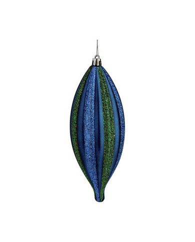 Christmas bauble Krist+ Blue Green PVC 8,5 x 3,5 x 19 cm Streched