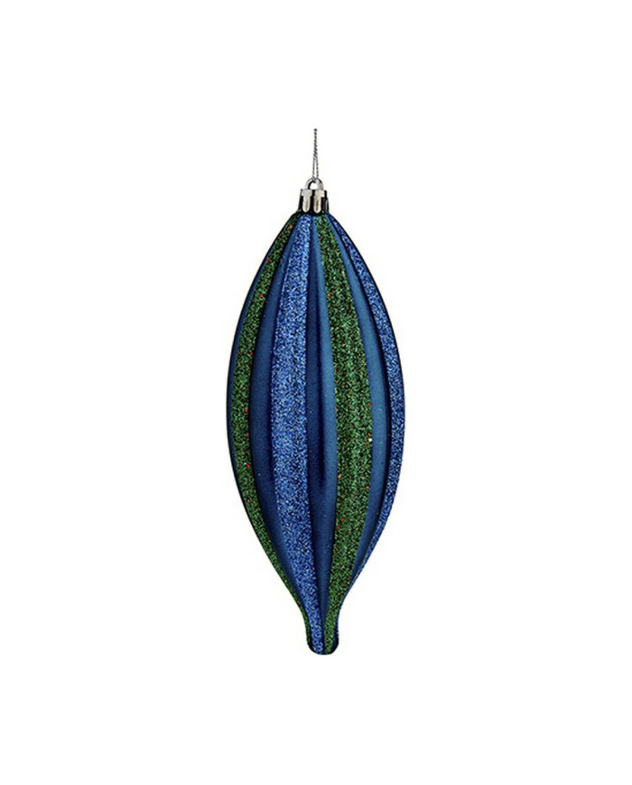 Christmas bauble Krist+ Blue Green PVC 8,5 x 3,5 x 19 cm Streched