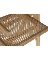 Dining Chair DKD Home Decor Natural Teak Rattan (58 x 56 x 82 cm)