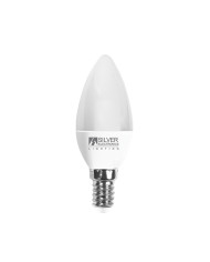 Candle LED Light Bulb Silver Electronics White light 6 W 5000 K