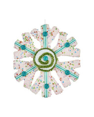 Christmas bauble Krist+ Blue White Green Snowflakes 17 x 6 x 17 cm