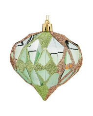 Christmas Baubles Krist+ Green Plastic Diamond Ø 8 cm 6 Units