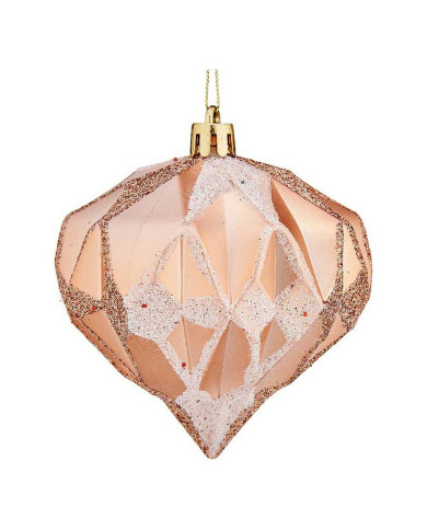 Christmas Baubles Krist+ 00894 Copper Plastic Diamond Ø 8 cm 6 Units
