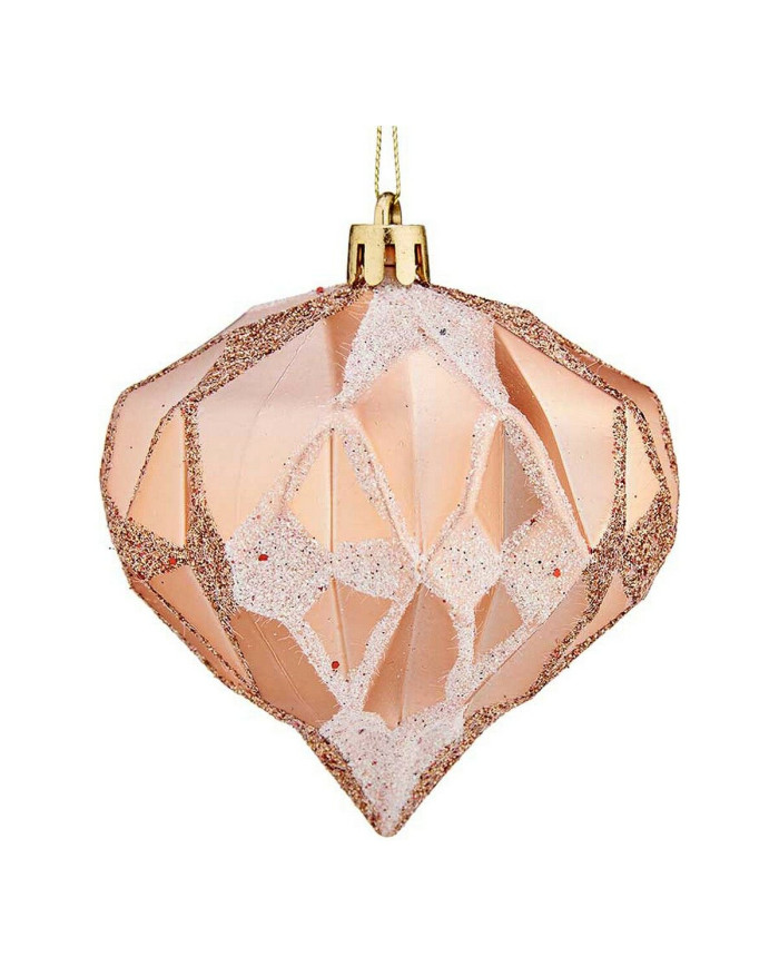 Christmas Baubles Krist+ 00894 Copper Plastic Diamond Ø 8 cm 6 Units