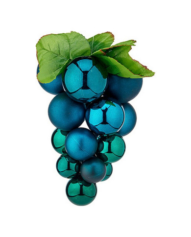 Christmas Bauble Krist+ 01862 Blue Plastic Grapes