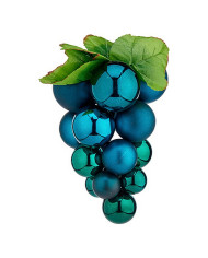 Christmas Bauble Krist+ Blue Plastic Grapes Small