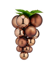 Christmas Bauble Krist+ Brown Plastic Grapes