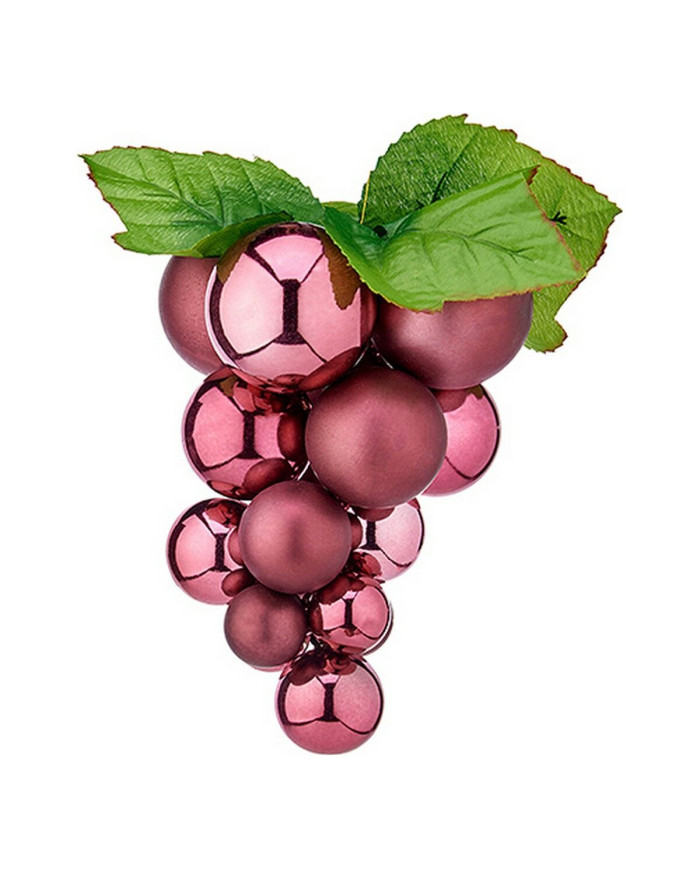 Christmas Bauble Krist+ Pink Plastic Grapes Small